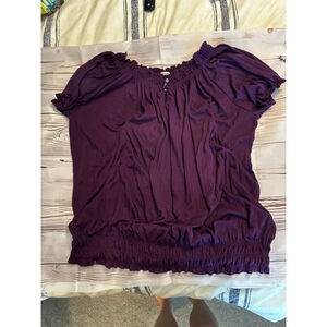 Faded Glory Short Sleeve Tee 4X Purple